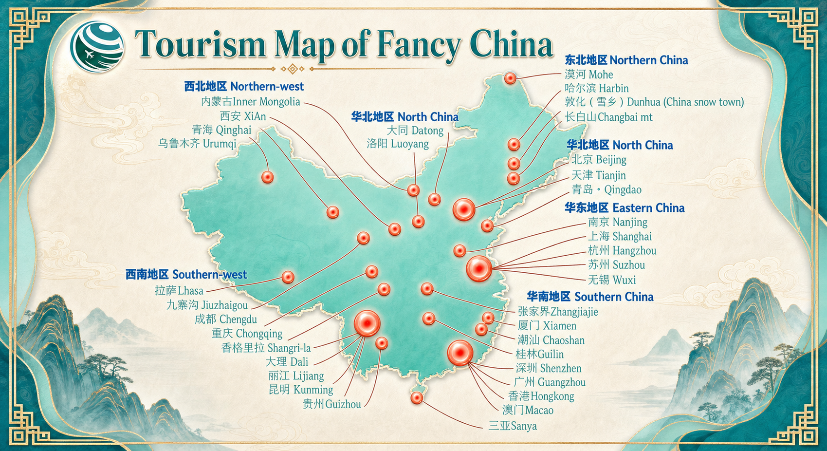 FancyChinatour Service Coverage Map